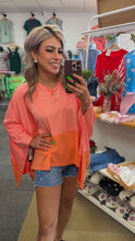 Load image into Gallery viewer, Orange Contrast Color Block Blouse

