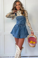 Load image into Gallery viewer, &quot;WAITLIST&quot; Sky Blue Buckle Straps Bib Style Drawstring Tied Ba
