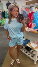 Load image into Gallery viewer, Sky Blue Polka Dot Print Set
