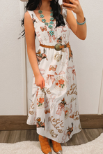 Load image into Gallery viewer, White Western Horseshoe Print Dress
