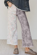 Load image into Gallery viewer, Multicolour Retro Floral Leopard Pants
