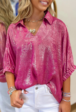 Load image into Gallery viewer, Pink Metallic Blouse
