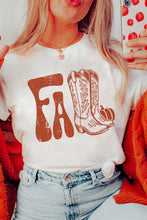 Load image into Gallery viewer, White FALL Boots Cracking Graphic T Shirt
