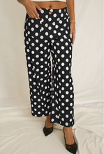 Load image into Gallery viewer, Black Polka Dot Print Pants
