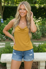 Load image into Gallery viewer, Cowl Neck Drape Cami Tank Top
