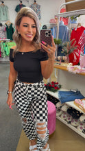 Load image into Gallery viewer, Black Checkered Jeans
