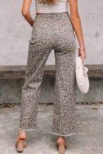 Load image into Gallery viewer, Gray Leopard Print Pocketed Loose Fit Denim Overall Dress
