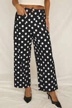 Load image into Gallery viewer, Black Polka Dot Print Pants
