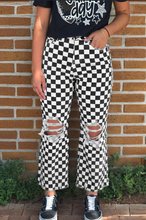 Load image into Gallery viewer, Black Checkered Jeans
