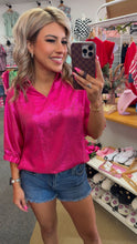 Load image into Gallery viewer, Pink Metallic Blouse
