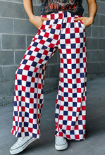 Load image into Gallery viewer, Red 2-Tone Checked Print Pants
