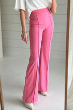 Load image into Gallery viewer, Sachet Pink High Waist Central Seam Flared Pants
