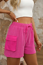 Load image into Gallery viewer, Bright Pink Cargo Pocket Wide-leg Shorts
